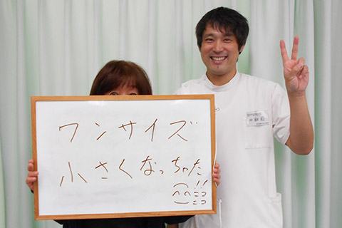 ワンサイズ小さくなったった